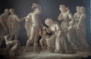 Kauffmann, Angelika, Lady Grey bittet bittet Edward IV. ihr den Besitz ihres verstorbenen Mannes zurückzugeben
